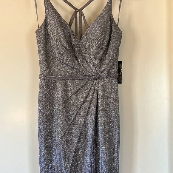 NWT Clarisse Platinum Sparkle Dress - Picture 3 of 17